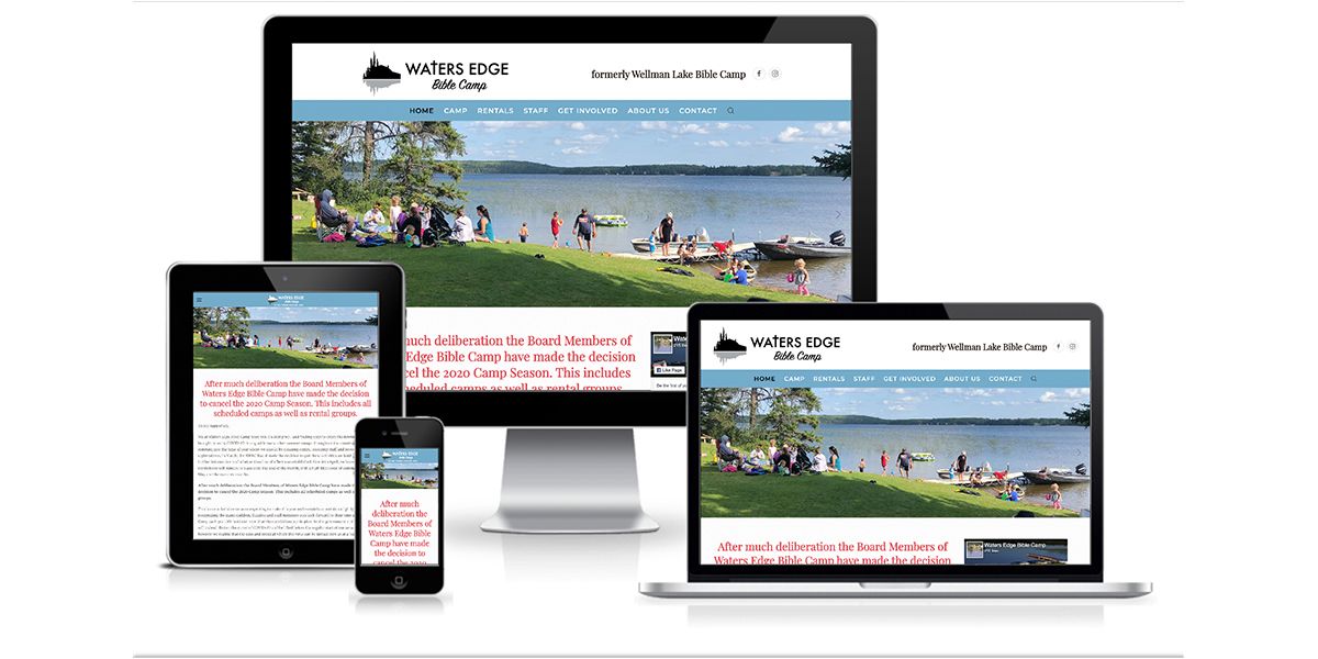Waters Edge Bible Camp Web Design